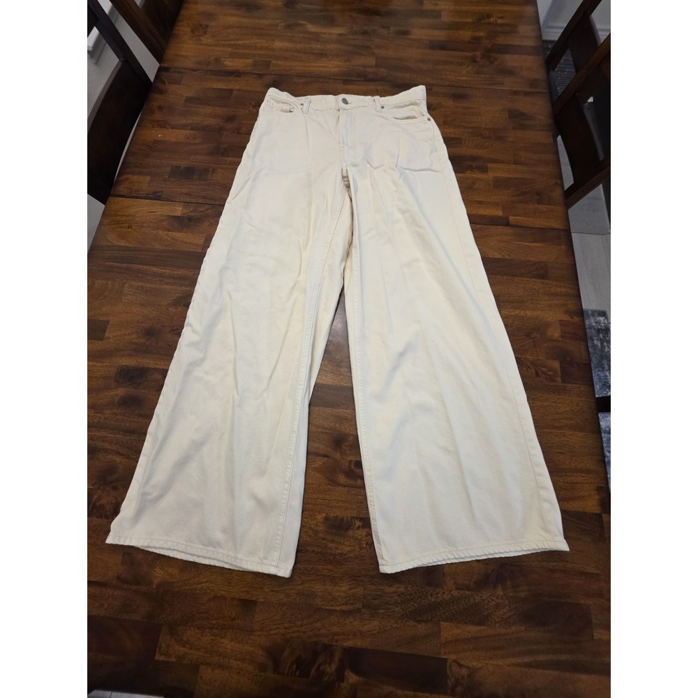 Gap Womens Jeans Baggy Mid Rise Wide Leg Ultras oft Size 31 12T Stretchy  Y2k